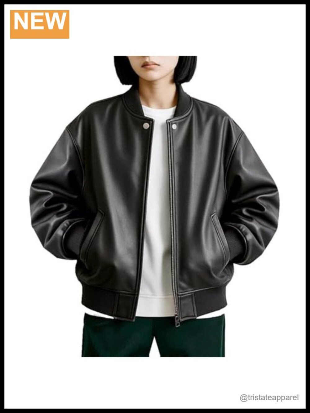 Oversized 100% Real Lambskin Leather Jacket Women Moto Coat